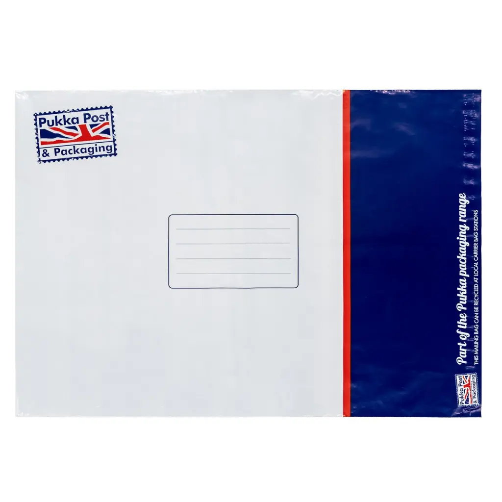 Pukka Post & Packaging Poly Mailing Bags Peel and Seal Size 6 440mmx580mm With 40mm Depth Opaque (Pack 5) - 9657-PCK(5)