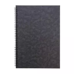 Pukka Pads Pressboard Pad A4 Wirebound Sidebound 120 Pages Feint Ruled Paper Black (Pack 10) - 7277-PRS