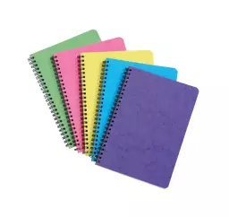 Pukka Pads Pressboard Brights Pad A5 Wirebound Sidebound 120 Pages Feint Ruled Paper Assorted Bright Colours (Pack 10) - 7271-PRS