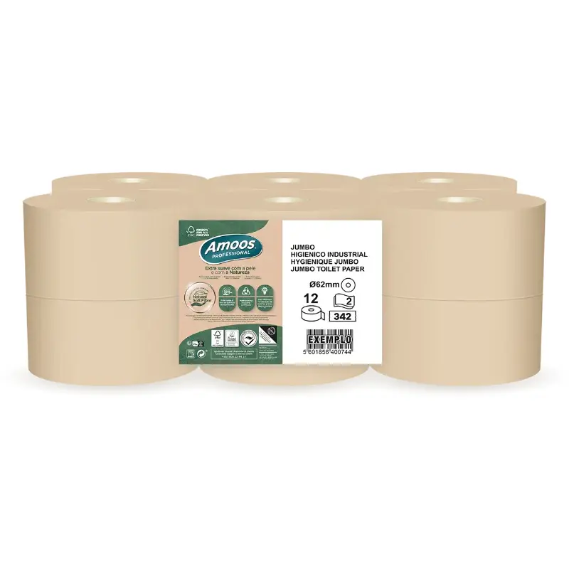 Purely Kind Unbleached Toilet Roll Mini Jumbo 2 Ply 120m 62mm Core (Pack 12) - PK1132