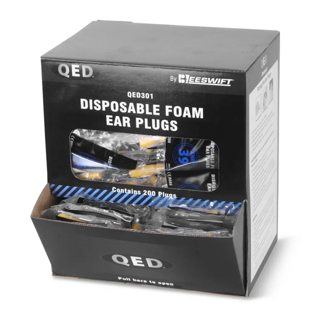 QED Foam Disposible Ear Plugs (Pack 200) - QED301