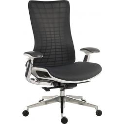 Quantum Mesh Back Executive Chair Chair Black with White Frame - 6966WHI