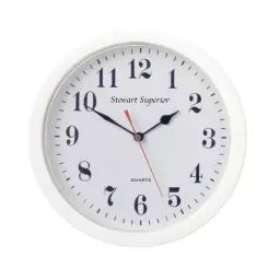 Seco Quartz 12 Hour Wall Clock 255mm Diameter White - 316W