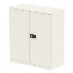 Qube by Bisley 2 Door Stationery Cupboard with Shelf Chalk White BS0026