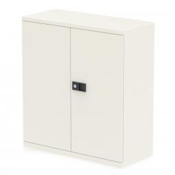 Qube by Bisley 2 Door Stationery Cupboard with Shelf Chalk White BS0026