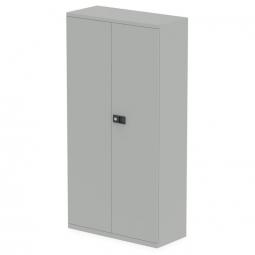 Qube by Bisley 2 Door Stationery Cupboard with Shelves Goose Grey BS0028