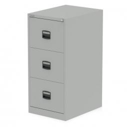 Qube by Bisley 3 Drawer Filing Cabinet Goose Grey BS0007