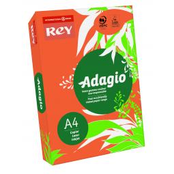 REY Adagio A4 Paper 80gsm Deep Orange Ream of 500