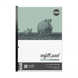 Rhino A4 Refill Pad 160 Page Feint Ruled 8mm With Margin (Pack 10) - V4FMH-4