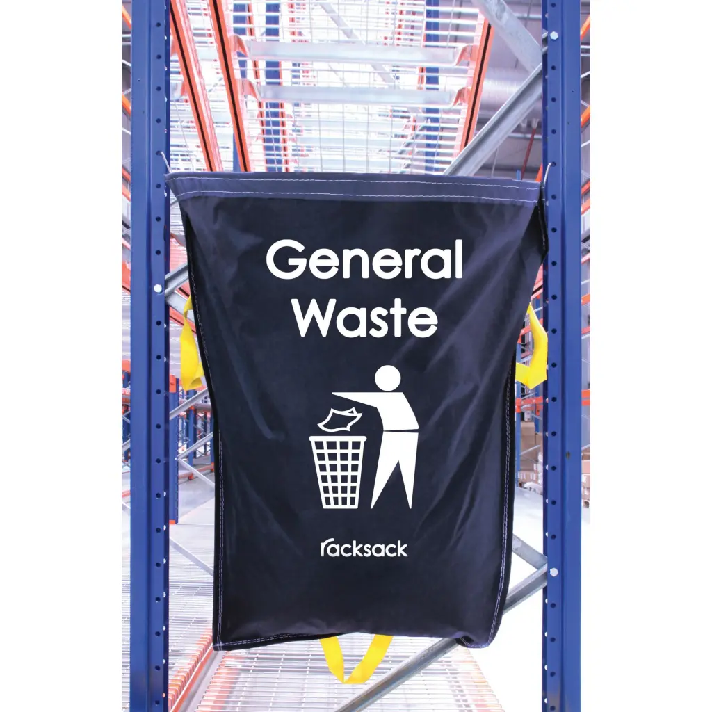 Racksack Hard-wearing and Re-usable General Waste Sack 160 Litre Capacity Blue With White Text (each) - RSB1/GW