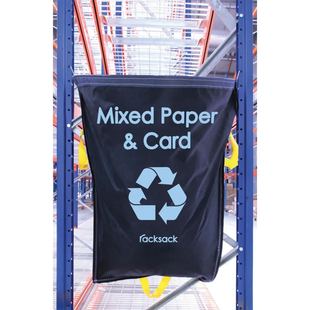 Racksack Hard-wearing and Re-usable Mixed Paper & Card Sack 160 Litre Capacity Blue With Blue Text (each) - RSB1/MP