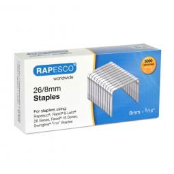 Rapesco 26/8mm Galvanised Staples (Pack of 5000)