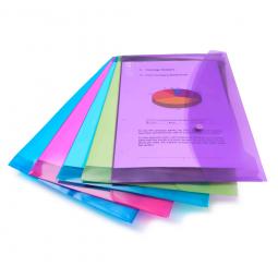 Rapesco Bright Popper Wallet A5 Assorted Colours Pack of 5