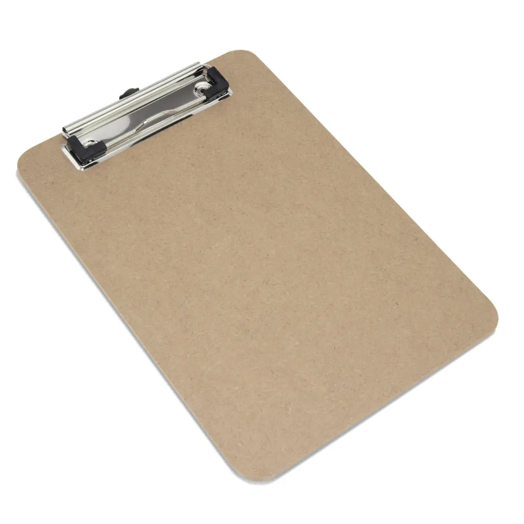 Rapesco Hardboard Clipboard With Low Profile Clip A5 Brown - 1608