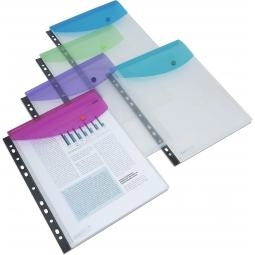 Rapesco High Capacity Ring Binder Popper Wallet A4 - Transparent Assorted - Pack of  - 1630