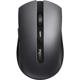 Rapoo 7200M 1600 DPI RF Wireless Bluetooth Multi Mode Ambidextrous Mouse Dark Grey