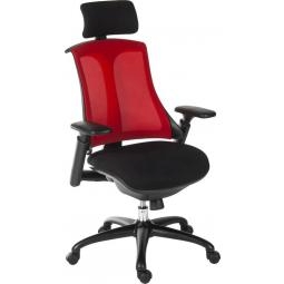 Rapport Mesh Back Executive Office Chair Red/Black 6964RED