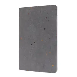 Sigel Re-Up Notebook A5 140x200x10mm Softcover Made Of Coffee Husks Pages Made Of Cotton Waste Vegan 100 100gsm Ruled Pages Dark Grey - RU105