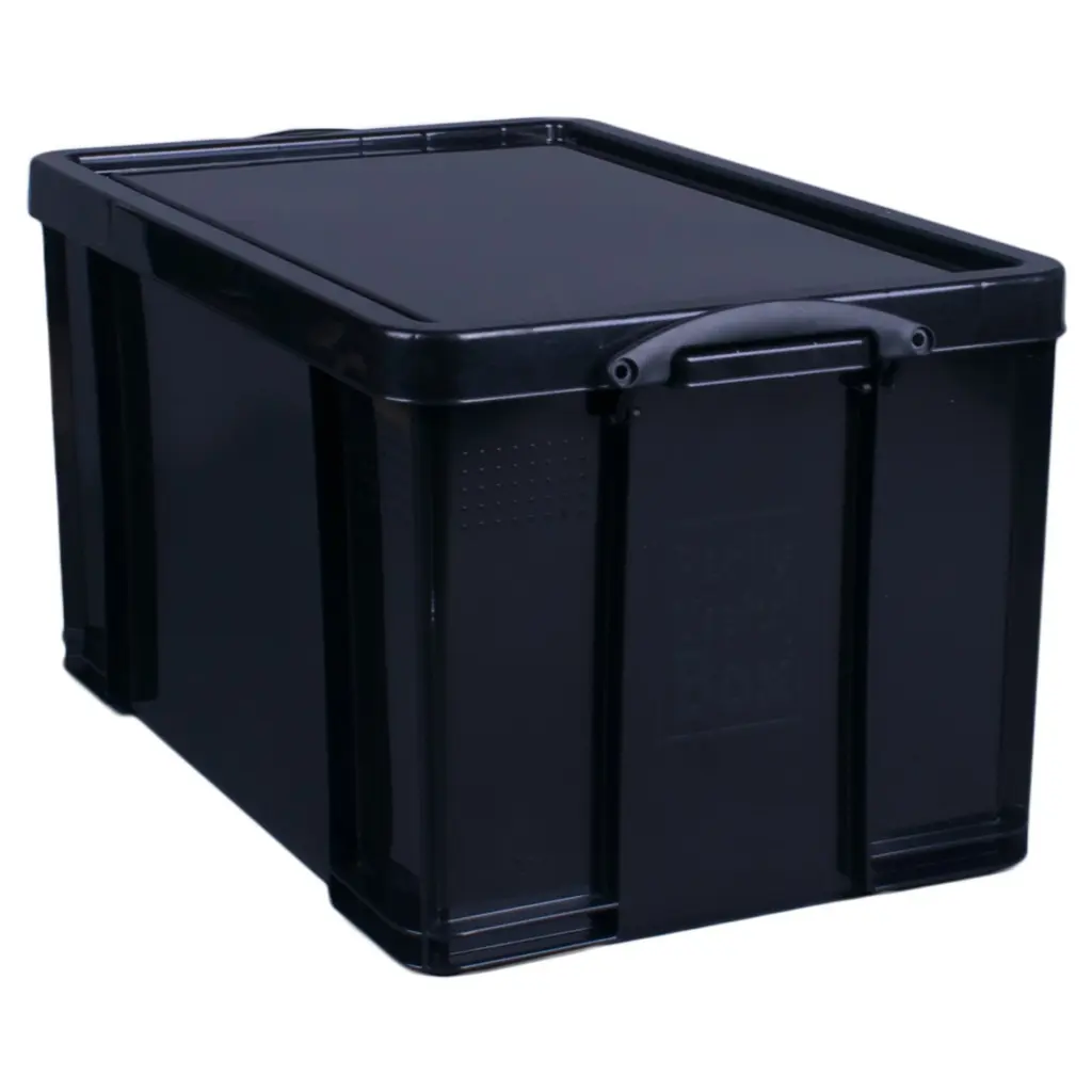 Really Useful Plastic Storage Box 84 Litre Black - 84SBKCB