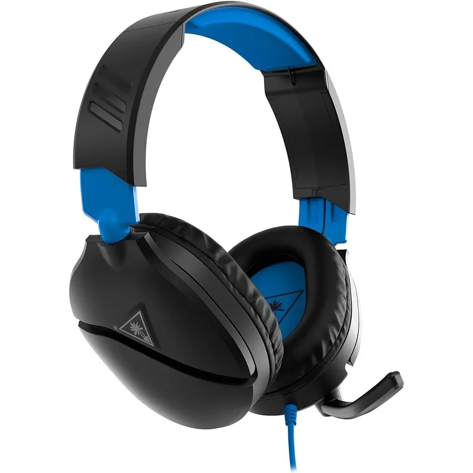 Turtle Beach Recon 50 Wired 3.5mm Connector Black and Blue PlayStation 4 and 5 Gaming Headset