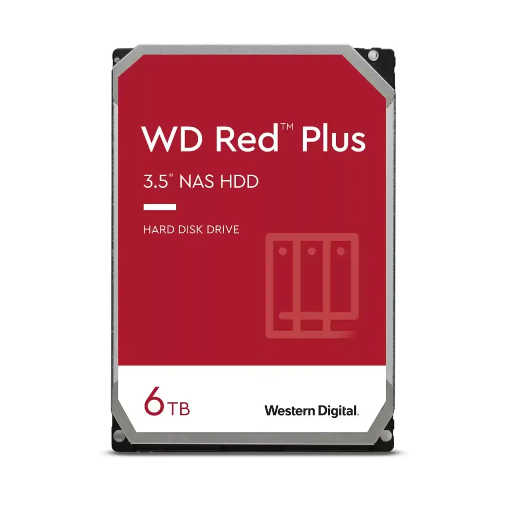 Western Digital Red Plus 6TB NAS SATA 3.5 Inch Internal Hard Drive