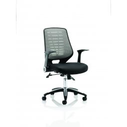 Relay Chair Airmesh Seat Silver Back With Arms OP000116