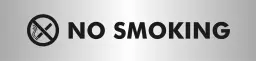 Seco Sliding Sign NO SMOKING Reversed Printed Acrylic Door Sign Brushed Aluminium Composite 190 x 45mm - BAC114