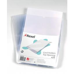 Rexel Card Holders Polypropylene A4 Clear 25 Pack 12092