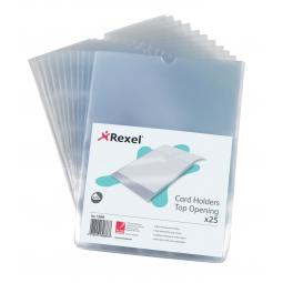 Rexel Card Holders Polypropylene A5 Clear 25 Pack 12093
