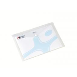 Rexel Carry Folder A4 Translucent White Pack 5 16129WH