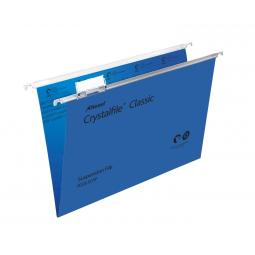 Rexel Crystalfile Classic Foolscap Suspension File 15mm Blue Pack of 50