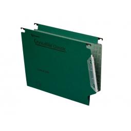 Rexel Crystalfile Classic Lateral File VBase 15mm Green Pack of 50