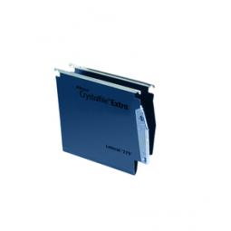 Rexel Crystalfile Extra Lateral File 275 Polypropylene 50mm Blue Pack of 25