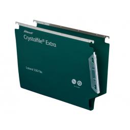 Rexel Crystalfile Extra Lateral File Polypropylene 30mm Green Box of 25