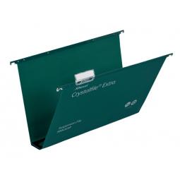 Rexel Crystalfile Extra Polypropylene Suspension File 50mm Foolscap Green Box of 25