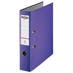 Rexel Lever Arch File Polypropylene ECO A4 75mm Purple Box 10 2115716x10