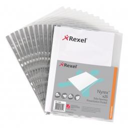 Rexel Nyrex Reinforced Pockets 12203 Pack of 25