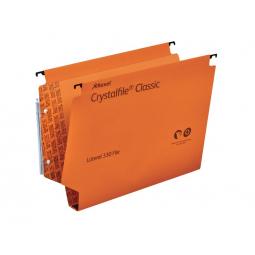 Rexel Twinlock Crystalfile Classic Lateral File 30mm Orange Box of 25