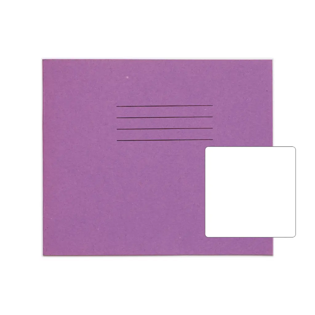 RHINO 138 x 165 Exercise Book 24 Page Blank Purple (Pack 100) - VEX032-130-0