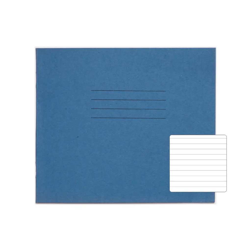 RHINO 138 x 165 Exercise Book 24 Page Ruled Feint 8mm Light Blue (Pack 100)- VEX032-169-4