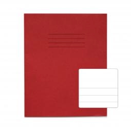 Rhino 8 x 6.5 Exercise Book 32 Page Plain Top And 15mm Feint Lines On The Bottom TB/F15 Red (Pack 100) - VPW025-39-4