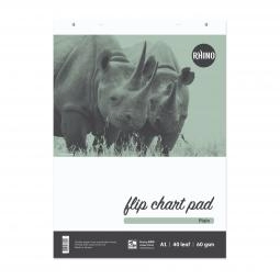 Rhino A1 Flipchart Pad 40 Leaf Plain (Pack 5) - FC1TMP-4