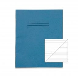 Rhino 8 x 6.5 Music Book 48 Page Ruled 8mm Feint Lines One Side 8 Music Staves On The Reverse F8/M8 Light Blue (Pack 100) - VMU013-0-8