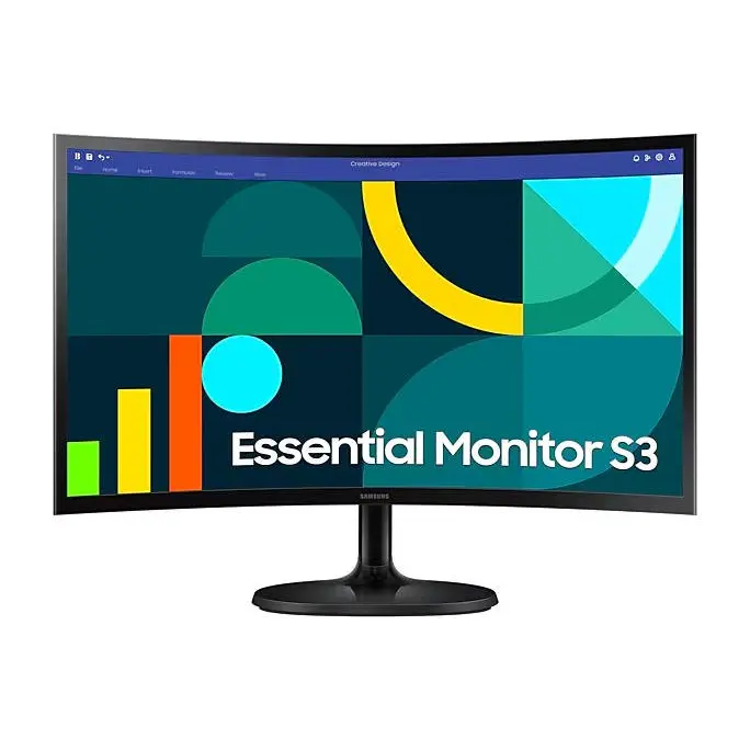 Samsung S3 Essential 24 Inch 1920 x 1080 Pixels Full HD VA Panel HDMI VGA Curved Monitor