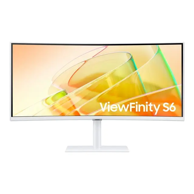 Samsung ViewFinity S6 34 Inch 3440 x 1440 Pixels VA Panel Dual Quad HD FreeSync HDMI DisplayPort Thunderbolt 4 USB Monitor