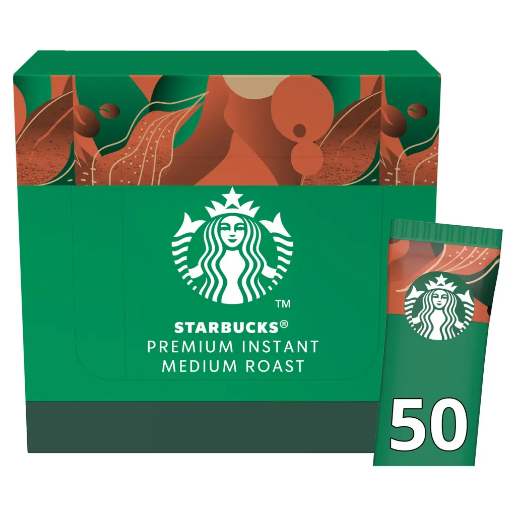 STARBUCKS Medium Roast Instant Coffee Sachets 2.3g (Pack 50) - 12604428