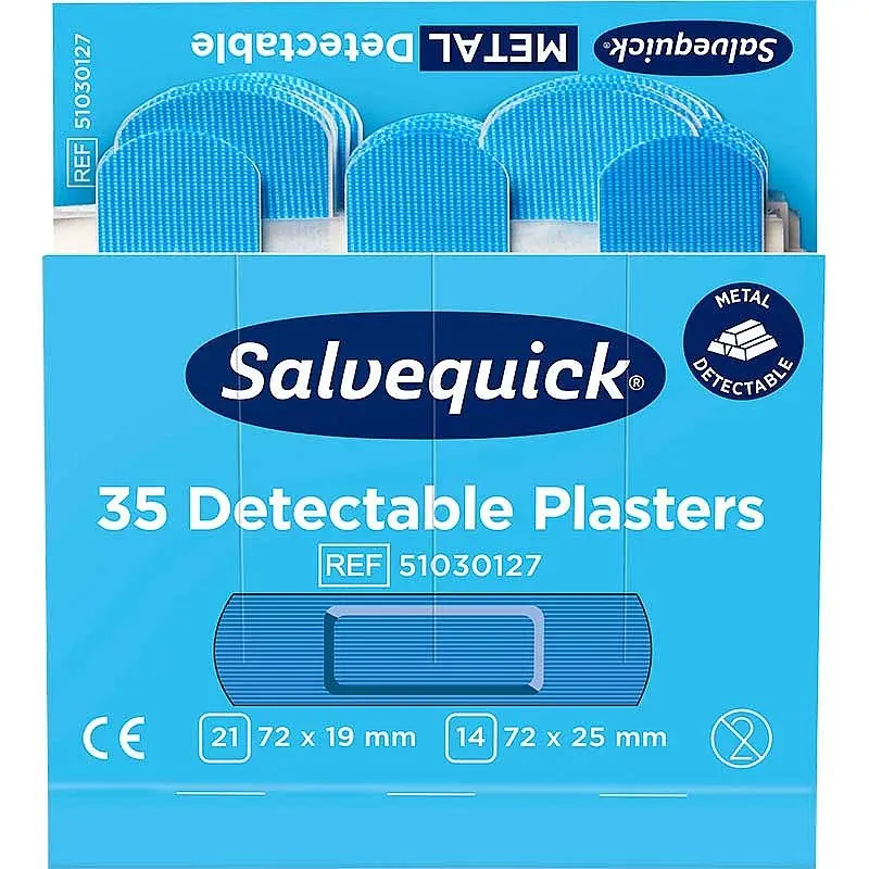 Cederroth Salvequick Pilferproof Blue Plasters Refill (Pack 210) - CD7