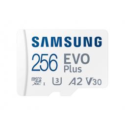 Samsung EVO Plus 256GB V30 A2 UHSI Class 10 MicroSDXC Memory Card and Adapter