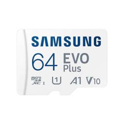 Samsung EVO Plus 64GB V30 A1 UHSI Class 10 MicroSDXC Memory Card and Adapter