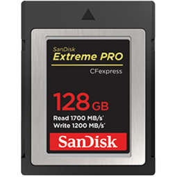 SanDisk 128GB Extreme Pro CFexpress Memory Card Type B Up to 1700Mbs Read Speed Up to 1200Mbs Write Speed